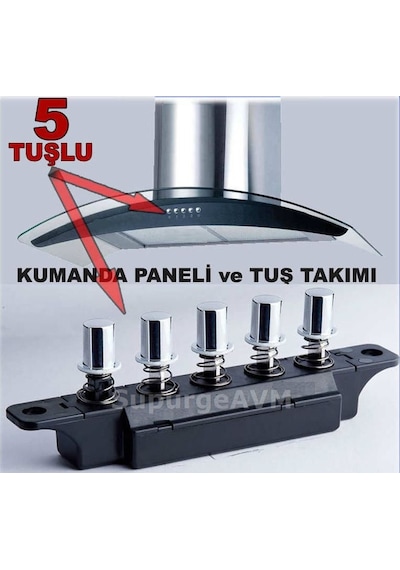 Kumtel Uyumlu Davlumbaz 5 Li Tuş Takımı