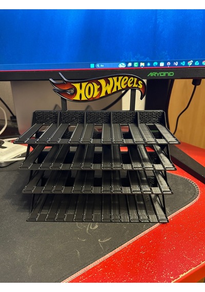 Hot Wheels Uyumlu 20 Araçlık Stand 1/64 Siyah Renkli Logolu