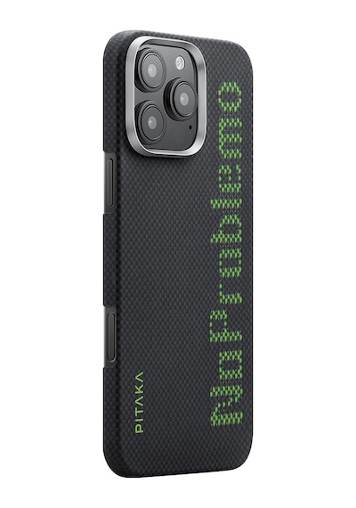 Apple Uyumlu iPhone   16 Pro Max Kılıf   Magsafeli Lumintex Teknoloji Fosforlu Aramid Fiber Pitaka Aries Noproblemo