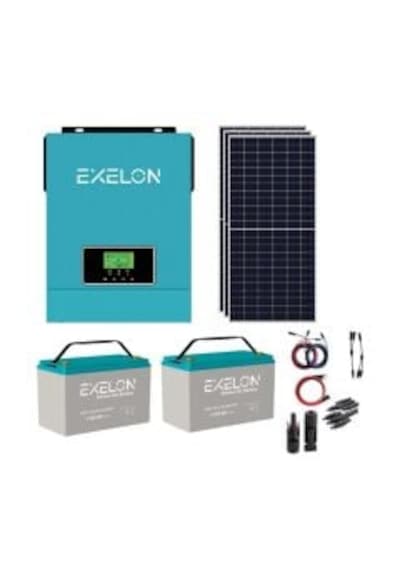 Güneş Enerjisi Bağ Evi Solar Paketi 3KVA İnverter 285W Güneş Paneli 100AH Jel Akü