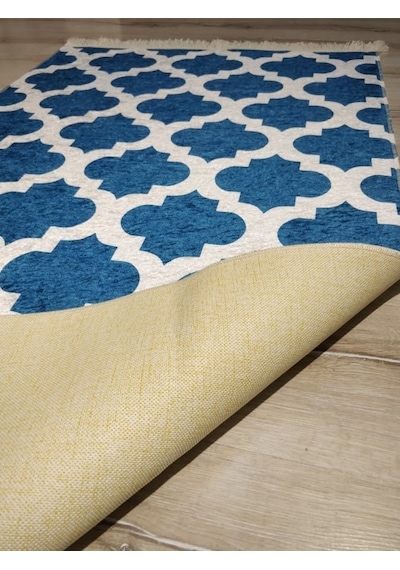 Yamalıhome Style M7505Moda Maça Mavi 80X150 Cm Baskı Kilim