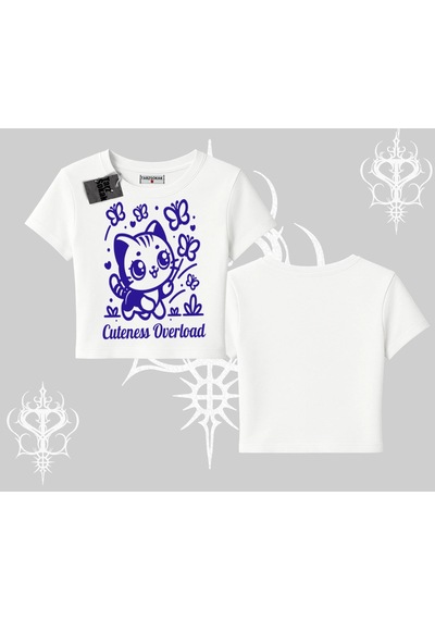 Tarzsokak Stay Cool Kedi Baskılı Kolsuz Tshirt Beyaz