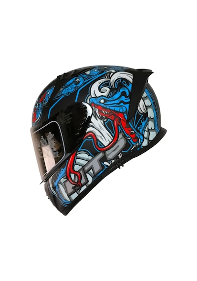Motoanl Ece 22.r06 Sertifikalı Double Vizör Full Face Kask Myth Blue Mavi