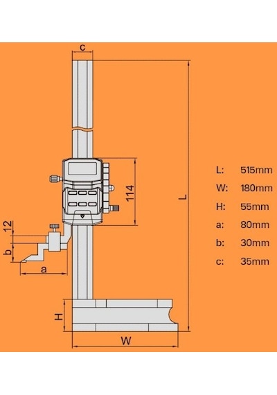 İnsize 1156-300 Makaralı Dijital Mihengir