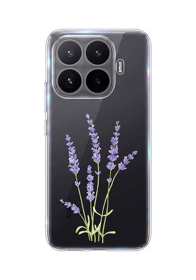 Xiaomi 17t Uyumlu Lavanta Çiçek Tasarımlı Baskılı Silikon Kılıf Renkli