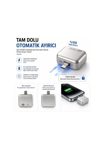 Kh-51 140w Usb-c Akıllı Şarj Kesici Otomatik Güç Kesme Adaptörü