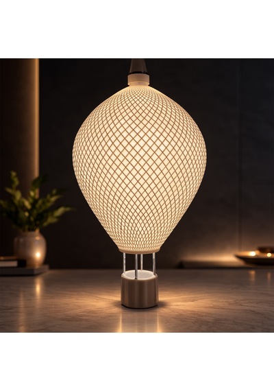 Fibrika Store Auraballoon Modern Abajur Abajur Ve Dekoratif Gece Lambası Beyaz