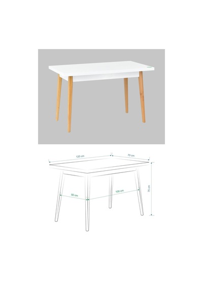 Vilinze Eames Sandalye Avanos Ahşap Mdf Mutfak Masası Takımı - 70x120 Cm Beyaz Vilinze Eames Sandalye Avanos Ahşap Mdf Mutfak Masası Takımı - 70x120 Cm Beyaz