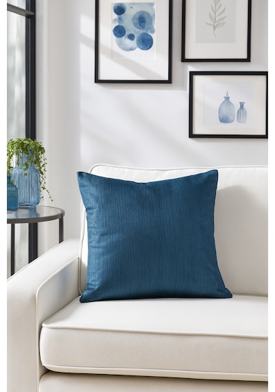 Kırçıllı Kadife Kırlent Kılıfı Lacivert 50x50 Lacivert