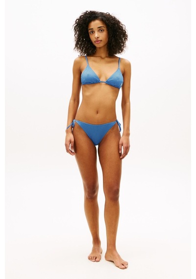Tommy Hilfiger Kadın V Şeklinde Yan Bağlamalı Mavi Bikini Altı-14664