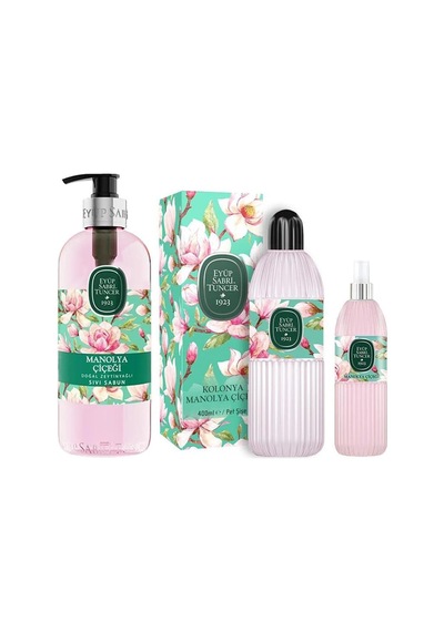Eyüp Sabri Tuncer Manolya Çiçeği Sıvı Sabun Ve Kolonya Seti, 400 Ml + 150 Ml + 500 Ml