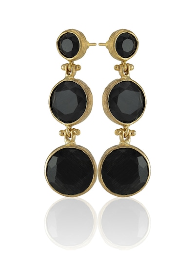 Kadir Jewellery 22 Ayar Altın Kaplama Vintage Küpe -el İşçiliği Ve Hipoalerjenik Küpe Siyah 74527927