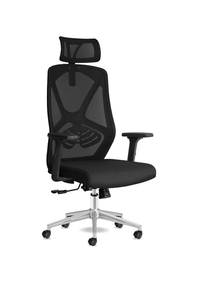 Tr Craft Ofis Sandalyesi Baş Destekli Ergonomik Çalışma Koltuğu Kumaş Siyah Diğer
