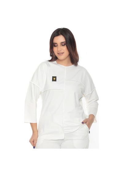 Lady Majestic Cotton 1. Kalite Büyük Beden Özel Tasarım Eşofman Takımı Beyaz