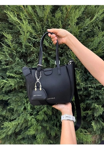 Just Polo Kadın Yeni Sezon Yumuşak Derili 4 Bölmeli Lüks El Ve Omuz Çantası Shopper Ebat: 28 X 20 Cm Siyah 95588999
