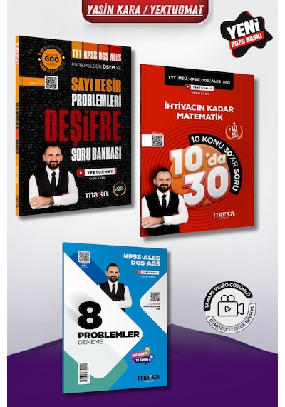 Tyt Msü Kpss Ags İhtiyacın Kadar Matematik 10'da 30 Soru Yasin Kara Ve Sayı Kesir Problemler