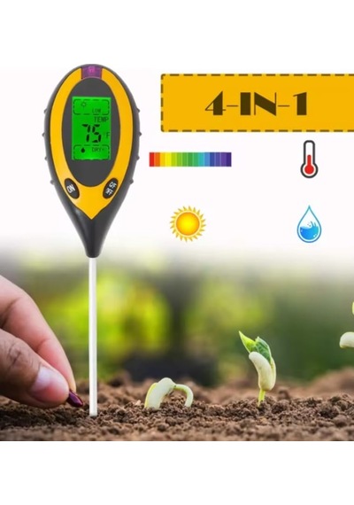 Ayrex Toprak Ph Test Cihaz 4'ü 1 Arada Ph Işık Nem Ve Sıcaklık Ölçer 0