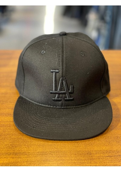 La Los Angeles Nakış Hip Hop Snapback Rapper Basket Cap Şapka Siyah - Siyah