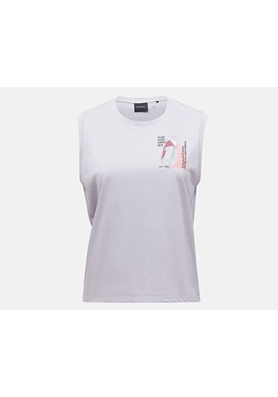 Peak Performance W Explore Graphıc Sl Kadın Günlük Tişört G79743130t Gri