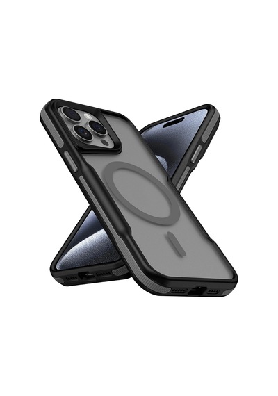 Apple Uyumlu iPhone 14 Pro Max Kılıf M-safe Şarj Özellikli Renkli Kenar Airbag Şeritli Zore Lamer Kapak Çok Renkli