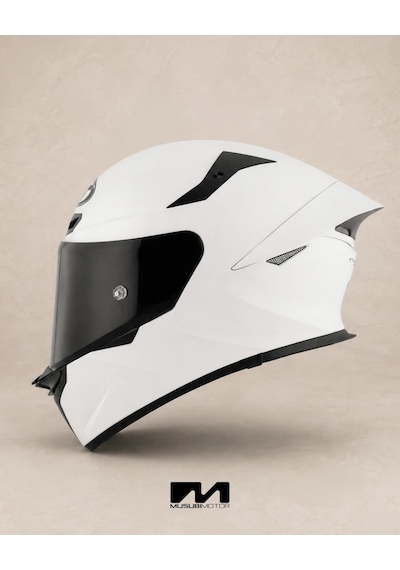 Kyt Tt-revo Kask Plaın Whıte Beyaz