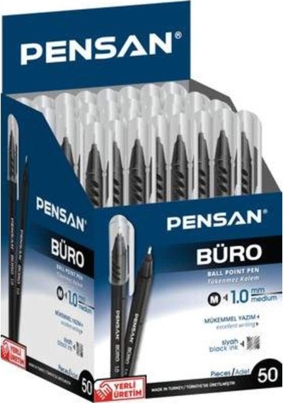 Genel Markalar Tükenmez Kalem Büro 1.0 Mm Siyah 50 Li 2270