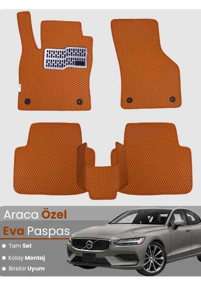 Volvo S60 2019-2025 Uyumlu Eva Paspas Tam Set Oto Paspas,araca Özel,tam Koruma,kolay Montaj 500