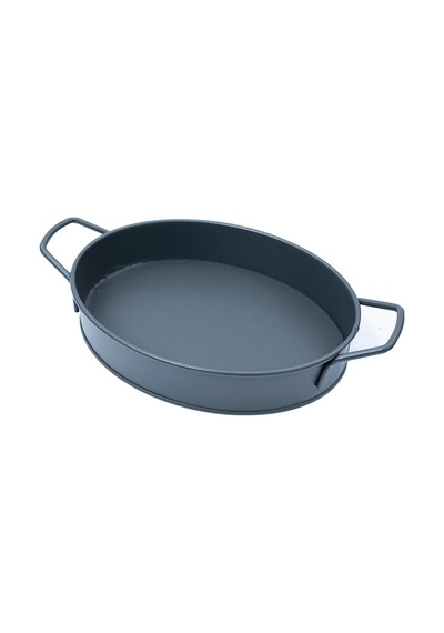 Oval Tepsi Orta Boy Siyah -