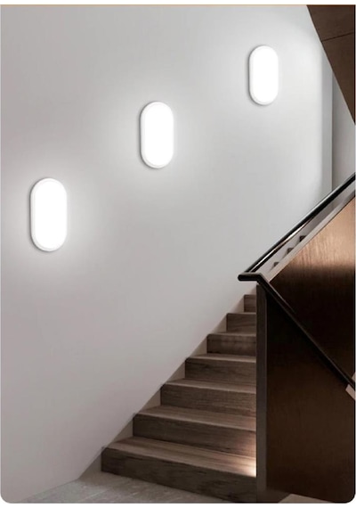 Horoz Aydos 15w Oval Beyaz Led Nem Su Geçirmez Banyo Bahçe Modern Tavan Lambası Beyaz Işık Beyaz