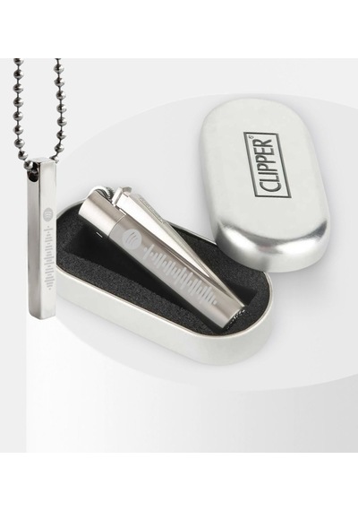 Kişiye Özel İsimli Spotify Barkodlu Silver Clipper Metal Çakmak V N11.1728