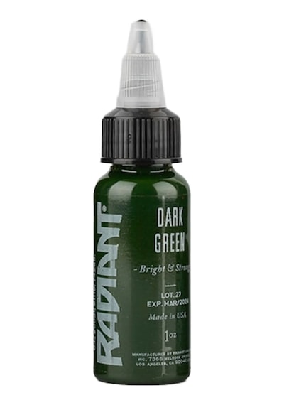 Dark Green Radiant Dövme Boyası 30ml Koyu Yeşil Profesyonel Tattoo Ink