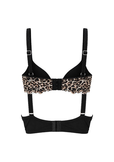 Bonbon Kadın Tül Dantel Kumaş Siyah Leopar Desen Kaplı Desteksiz Transparan Ve Kapsız Desteksiz Sütyen Bb2849 Çok Renkli Bonbon Kadın Tül Dantel Kumaş Siyah Leopar Desen Kaplı Desteksiz Transparan Ve Kapsız Desteksiz Sütyen Bb2849 Çok Renkli