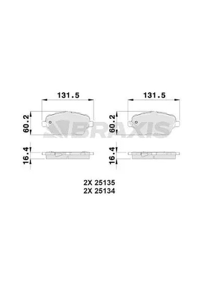 Ford B-max On Fren Balatasi 1.6 2012-2017 Braxıs Ab0025
