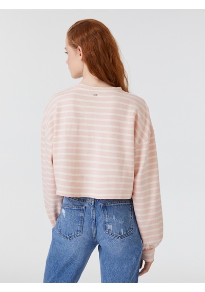 Oversize Kadın Sweatshirt Pembe