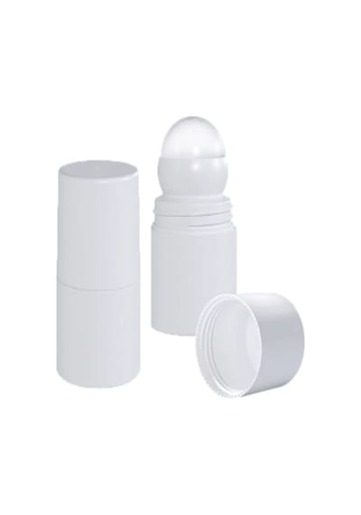 50 Ml Boş Roll-on Şişesi - Pet Plastik + Akrilik Bilyeli Koltuk Altı Deodorant 100 Adet Şeffaf
