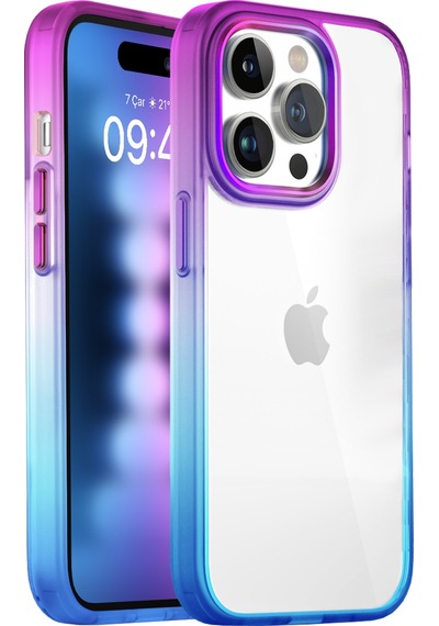 Buff Apple Uyumlu iPhone 15 Pro Max Air Bumper Rainbow Kılıf