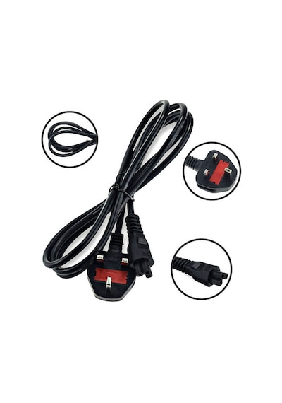 İngiliz C5 Yonca Power Kablo UK Notebook Pc Güç Kablosu - 1.8 mt
