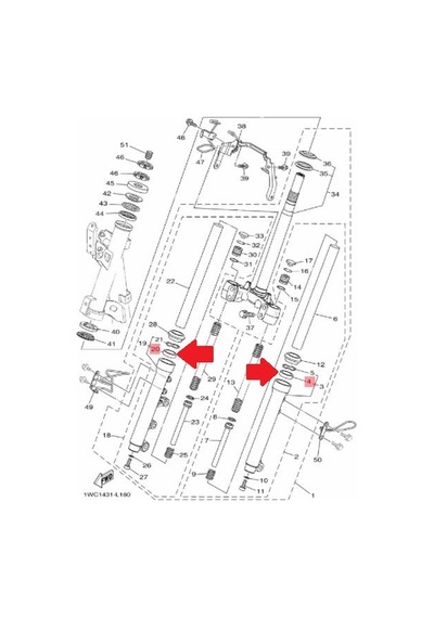 Yamaha Delıght Xc115 Ön Amortisör Keçesi 4xc-f3145-00