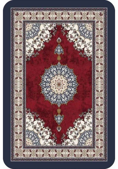 Bordo Modern Klasik Banyo Halısı Klozet Paspas Seti Bs279n11