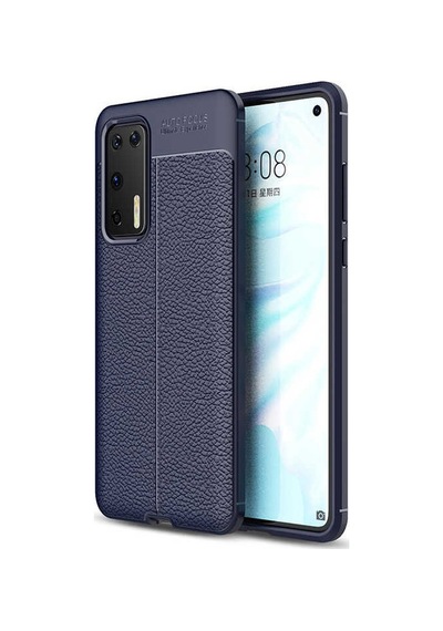 Huawei P40 Kılıf Deri Görünümlü Renk Atmayan Dayanaklı Silikon Kapak Niss