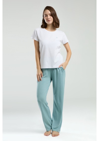Pierre Cardin Kadın Beyaz Pijama Takımı Pc8983-s-v1 Beyaz