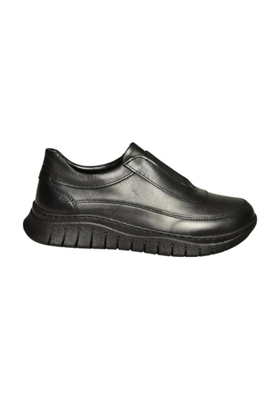 Fox Shoes U555702403 Siyah Hakiki Deri Günlük Kadın Ayakkabı Siyah-hakiki Deri