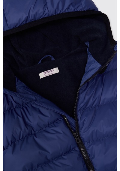Panço Erkek Çocuk Saks Kapüşonlu Mont 2621bk21010 Mavi