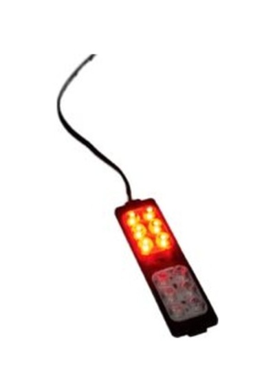 Polis Çakar Ip65 2835smd Kırmızı Mavi Flaş Strobe Işıklar Aydınlatma Oto Araba Motor 200lm Led Dc 12v 6w 12 Göz Led 2 Renk 104x26mm