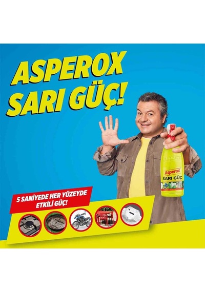 Asperox Sarı Güç Ultra Yağ Çözücü 1 Lt 20'li Paket 20'li Set