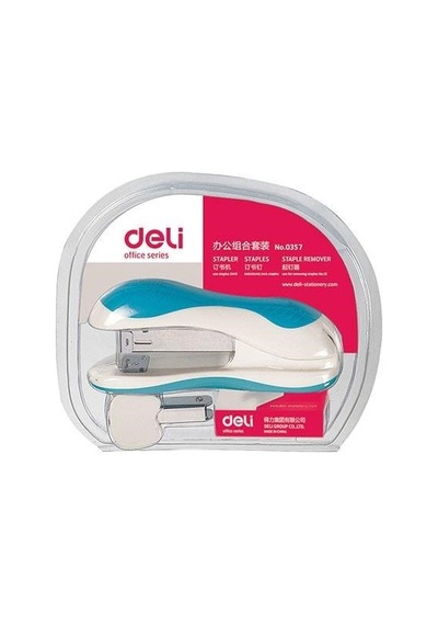 Deli Stapler Set 3`ın1 Zımba Makinesi