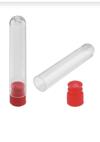 12x75 Mm Deney Tüpü Dibi Yuvarlak Kapaklı 100 Adet
