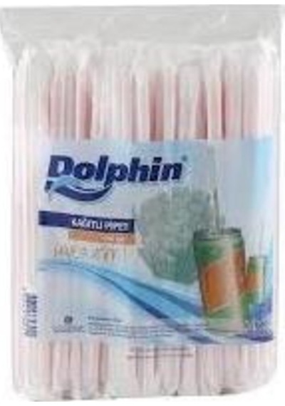 Dolphin Kağıt Sargılı Pipet 19 Cm Pk 100 Ad.