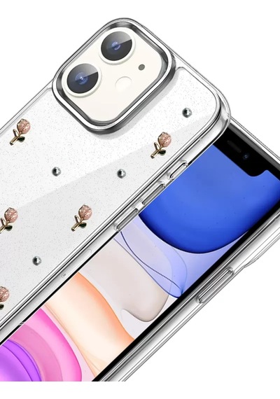 Newface Apple İphone 11 Fiyonk Desenli Kapak - Desen 6 Beyaz