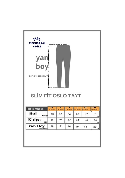 Missmaral Slim Fit Tayt Yüksek Bel Toparlayıcı Antrasit Spor Model Flatlock Dikiş Detaylı Oslo 1090 Antrasit